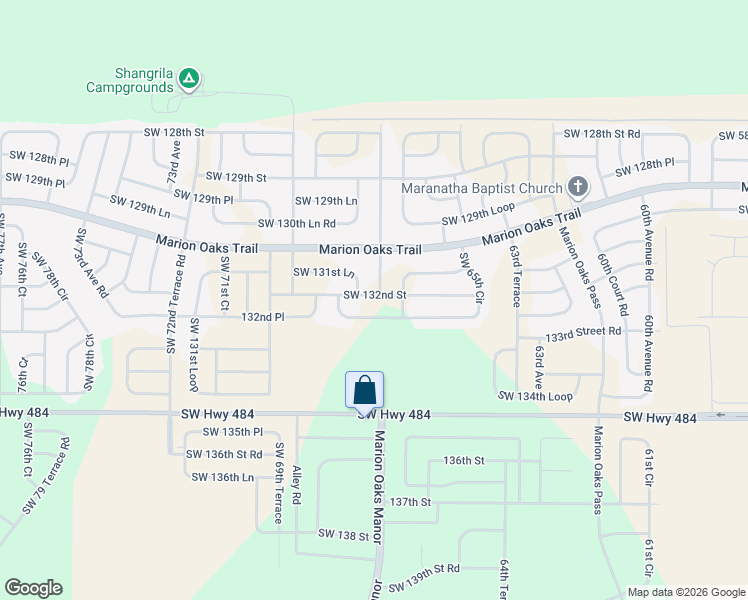 map of restaurants, bars, coffee shops, grocery stores, and more near 6795 Southwest 131st Place in Ocala