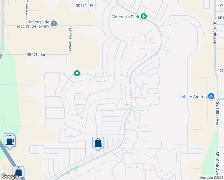 map of restaurants, bars, coffee shops, grocery stores, and more near 13154 Southeast 91st Court Road in Summerfield