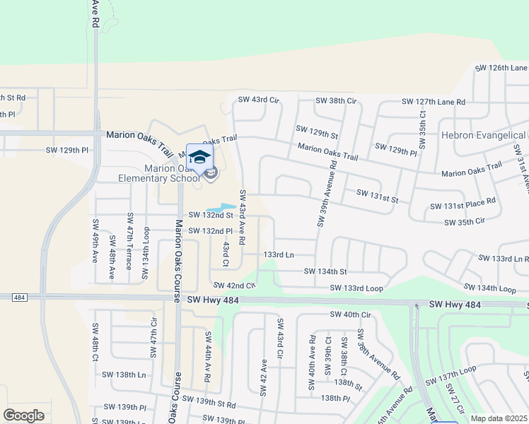 map of restaurants, bars, coffee shops, grocery stores, and more near 4298 Southwest 131st Place Road in Ocala