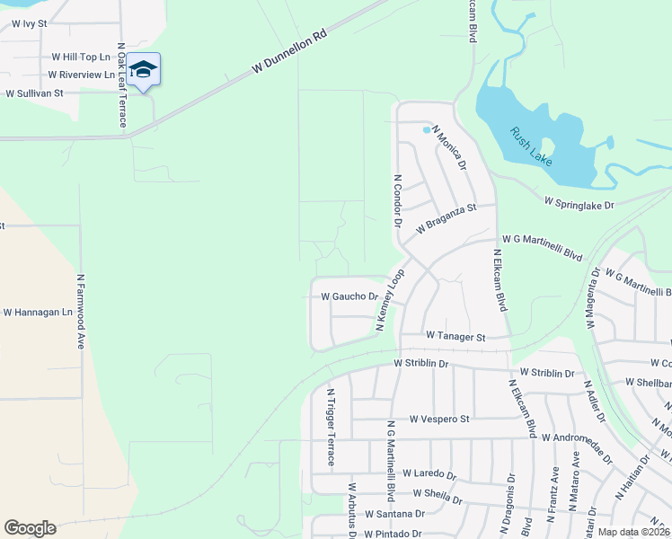 map of restaurants, bars, coffee shops, grocery stores, and more near 2885 West Xenox Drive in Citrus Springs