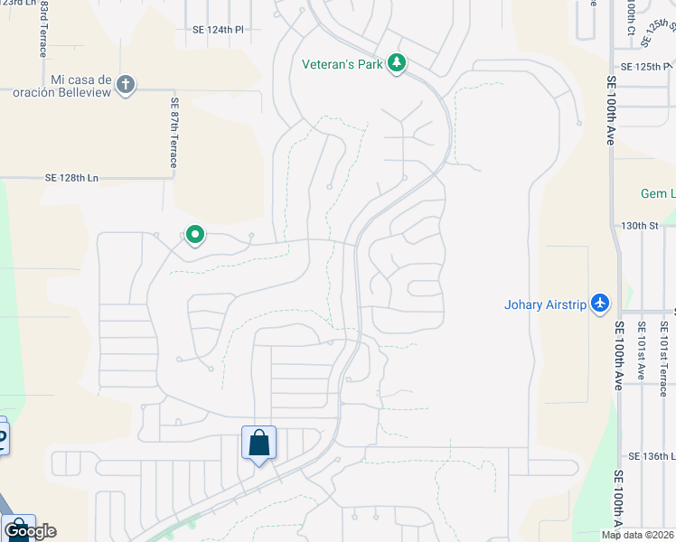 map of restaurants, bars, coffee shops, grocery stores, and more near 13280 Southeast 92nd Court Road in Summerfield