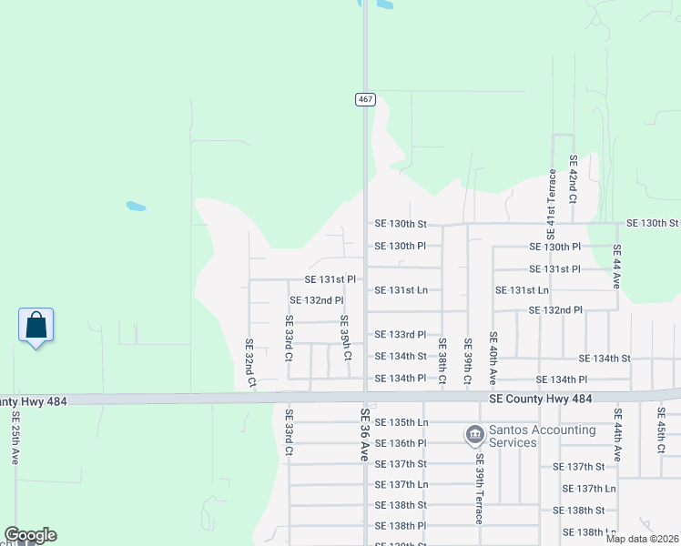 map of restaurants, bars, coffee shops, grocery stores, and more near 3543 Southeast 131st Place in Belleview
