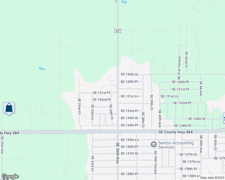 map of restaurants, bars, coffee shops, grocery stores, and more near 3543 Southeast 131st Place in Belleview