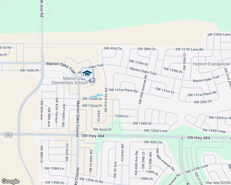 map of restaurants, bars, coffee shops, grocery stores, and more near 4298 Southwest 131st Place Road in Ocala