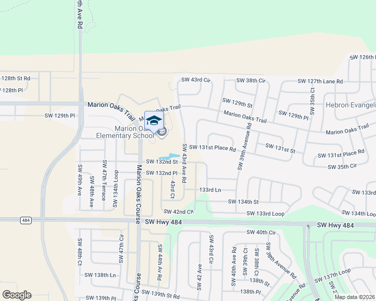 map of restaurants, bars, coffee shops, grocery stores, and more near 4298 Southwest 131st Place Road in Ocala
