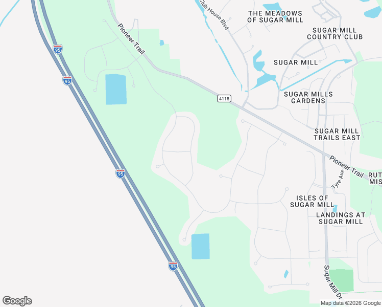 map of restaurants, bars, coffee shops, grocery stores, and more near 3113 Crab Trap Drive in New Smyrna Beach