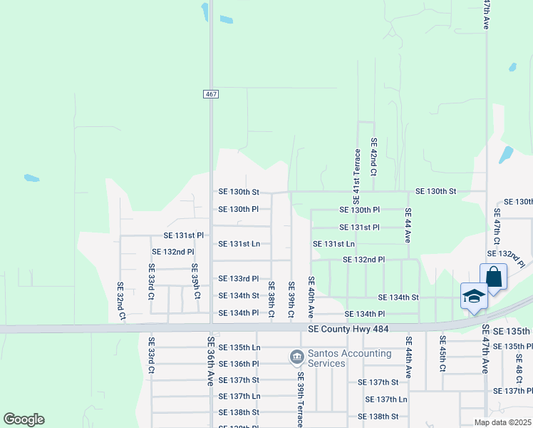 map of restaurants, bars, coffee shops, grocery stores, and more near 13051 Southeast 38th Court in Belleview