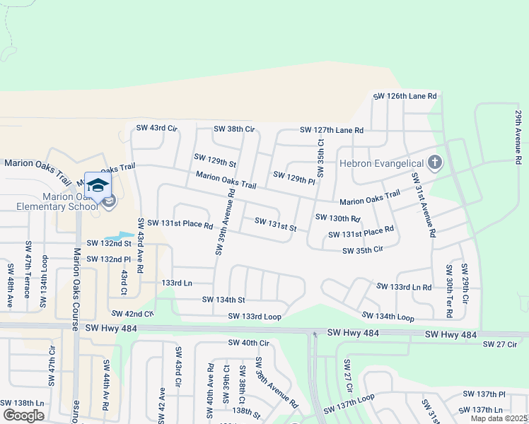 map of restaurants, bars, coffee shops, grocery stores, and more near 202 Marion Oaks Trail in Ocala