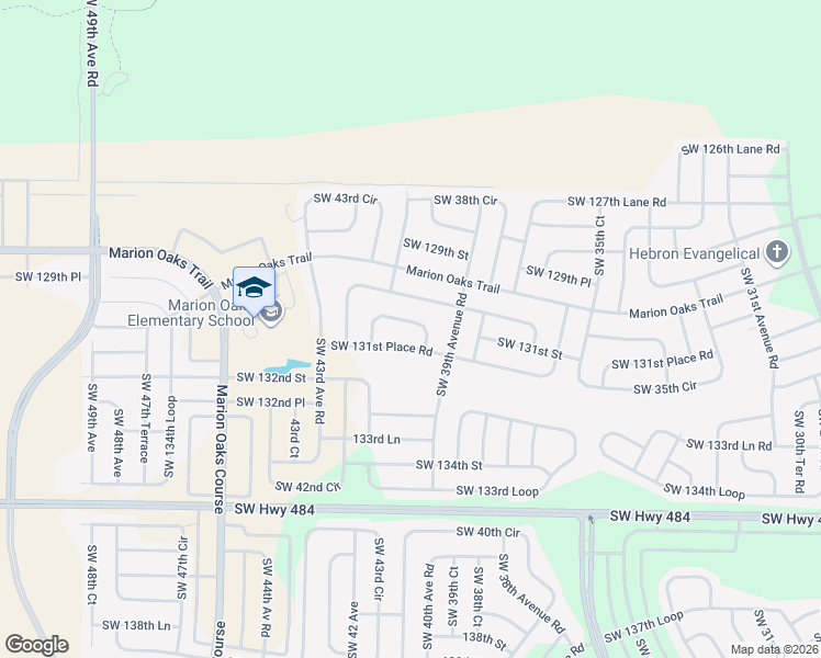 map of restaurants, bars, coffee shops, grocery stores, and more near 6000-6198 SW 130th Pl in Ocala