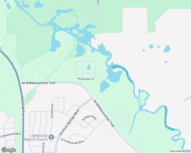 map of restaurants, bars, coffee shops, grocery stores, and more near 564 West Grapewood Lane in Citrus Springs