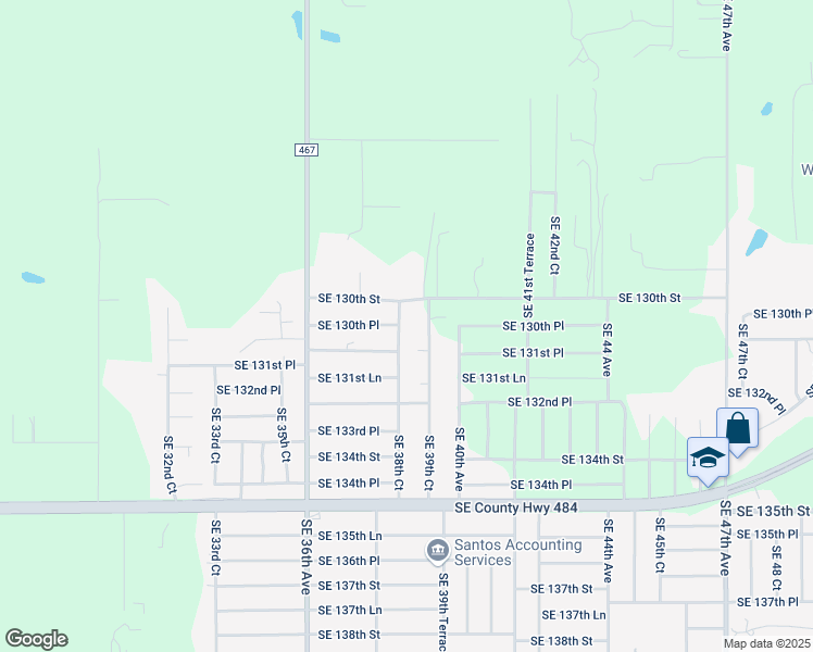 map of restaurants, bars, coffee shops, grocery stores, and more near 13051 Southeast 38th Court in Belleview