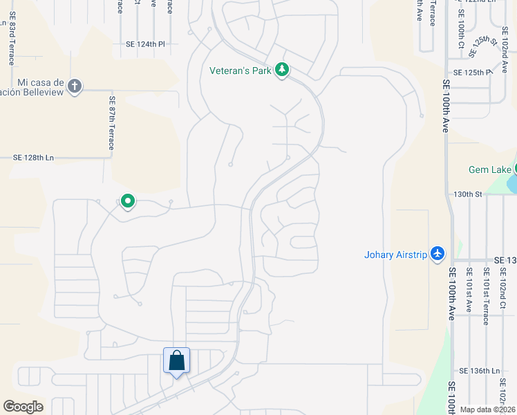 map of restaurants, bars, coffee shops, grocery stores, and more near 13138 Southeast 93rd Terrace Road in Summerfield