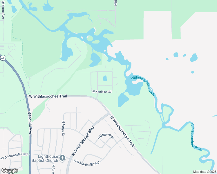 map of restaurants, bars, coffee shops, grocery stores, and more near 564 West Grapewood Lane in Citrus Springs