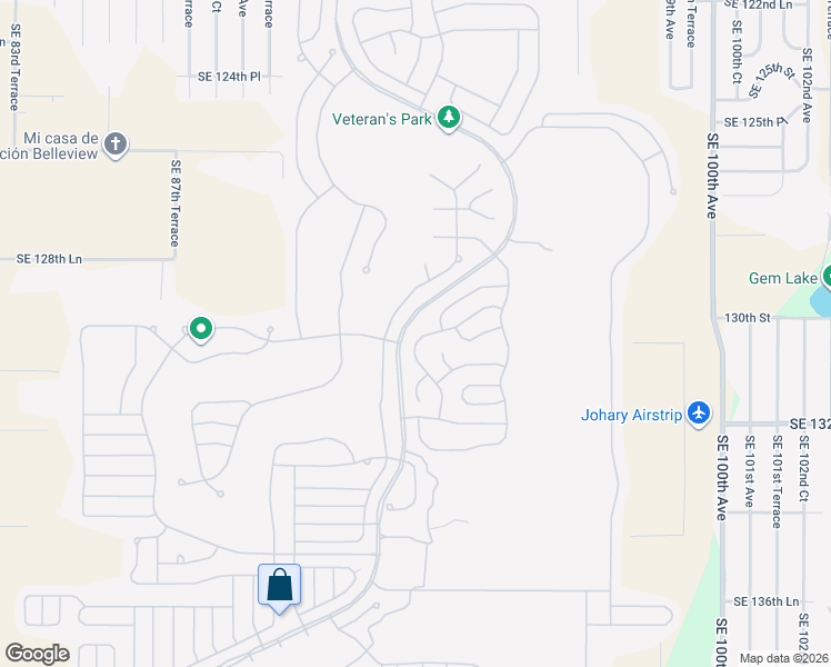 map of restaurants, bars, coffee shops, grocery stores, and more near 13138 Southeast 93rd Terrace Road in Summerfield