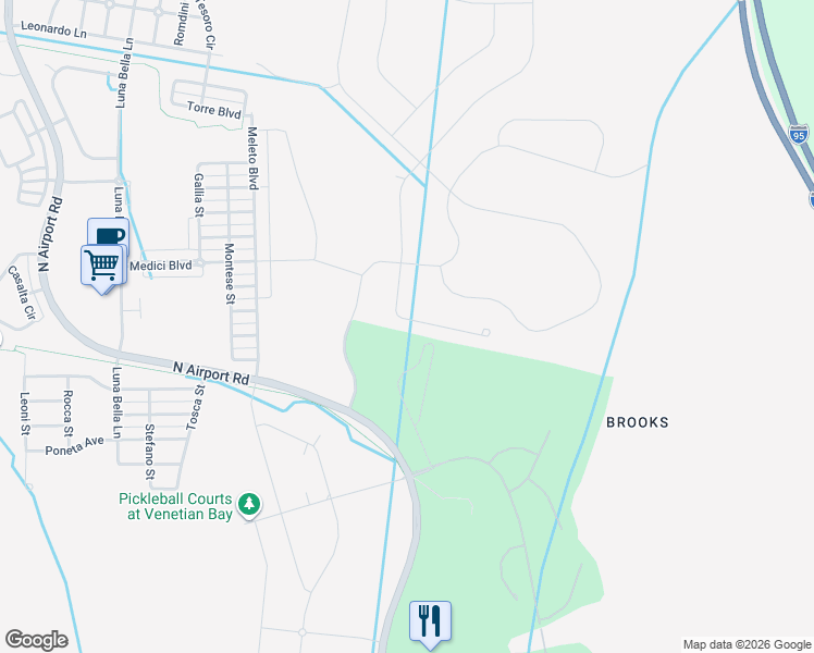 map of restaurants, bars, coffee shops, grocery stores, and more near 3226 Modena Way in New Smyrna Beach