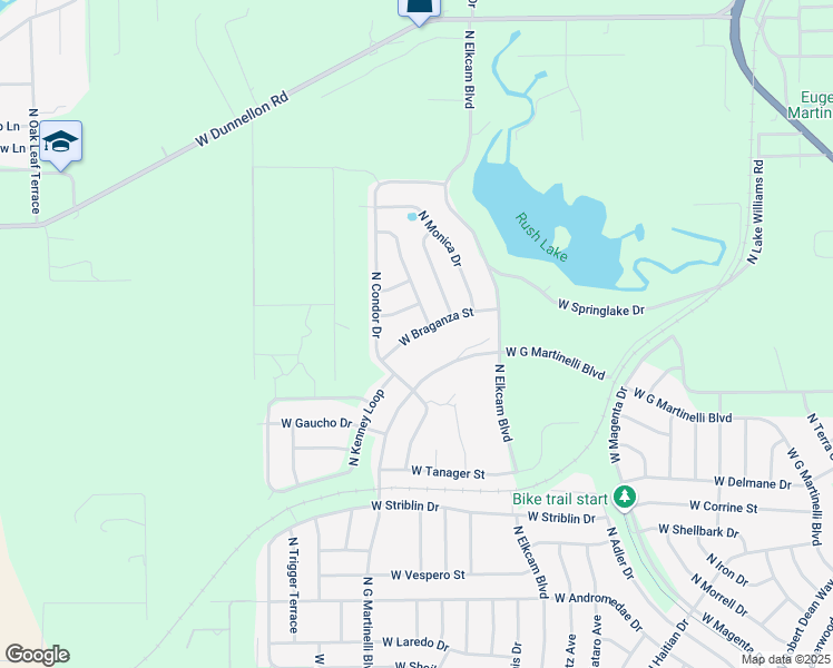 map of restaurants, bars, coffee shops, grocery stores, and more near 2632 West Braganza Street in Citrus Springs