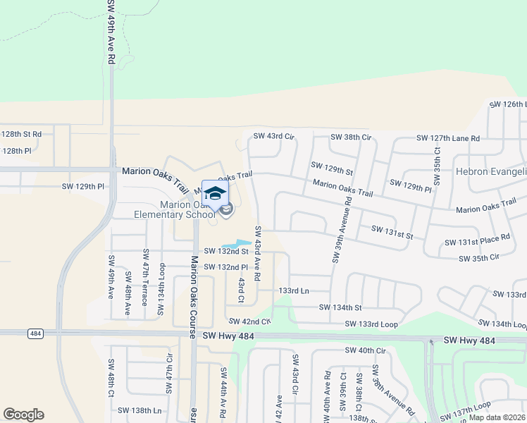 map of restaurants, bars, coffee shops, grocery stores, and more near 4111 Southwest 130th Loop in Ocala