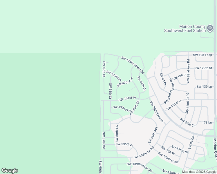 map of restaurants, bars, coffee shops, grocery stores, and more near Southwest 89th Court in Ocala