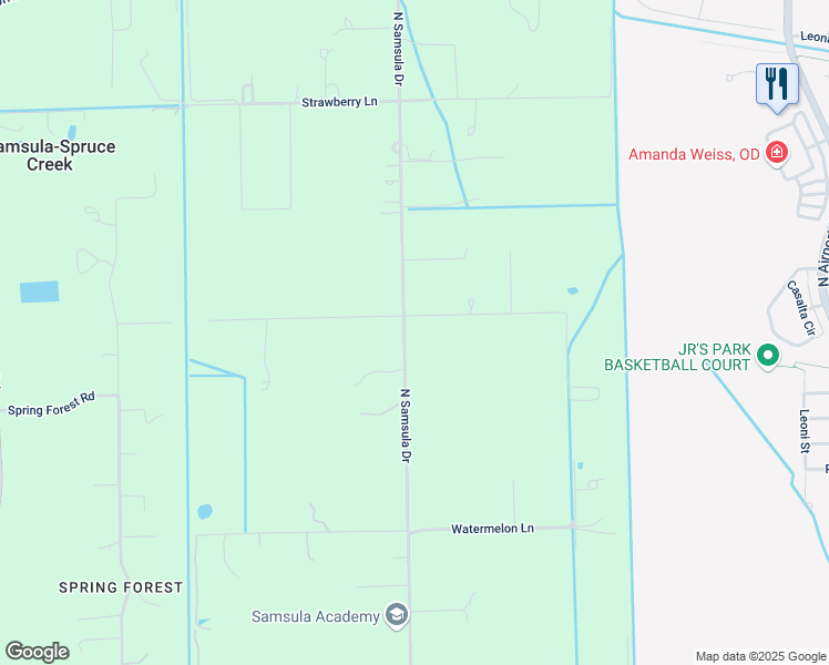 map of restaurants, bars, coffee shops, grocery stores, and more near 388 North Samsula Drive in New Smyrna Beach
