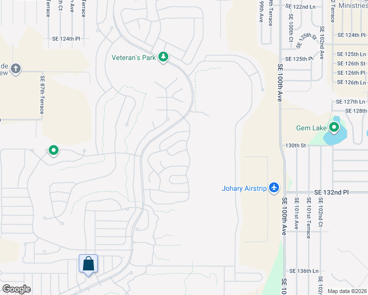 map of restaurants, bars, coffee shops, grocery stores, and more near 9480 Southeast 130th Place Road in Summerfield