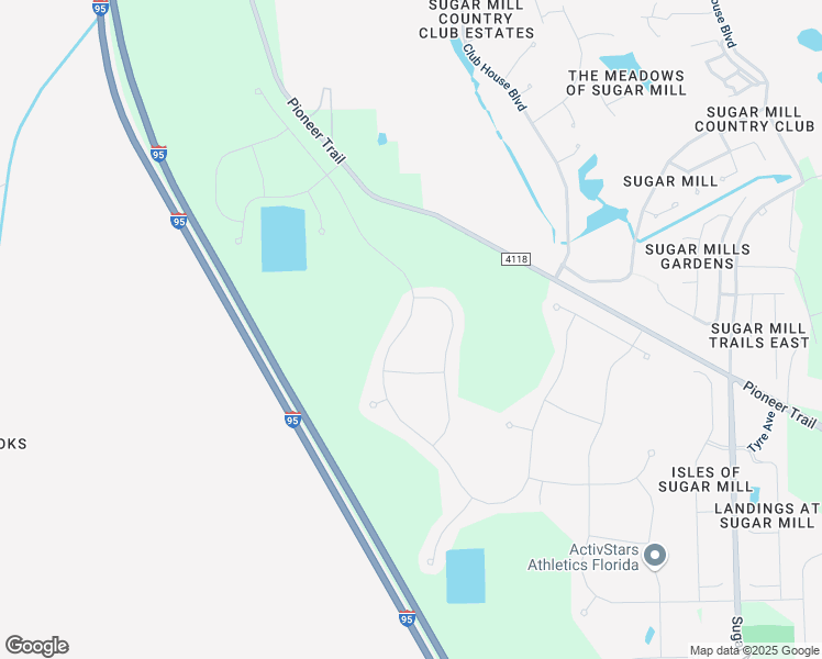 map of restaurants, bars, coffee shops, grocery stores, and more near 2754 Neverland Drive in New Smyrna Beach