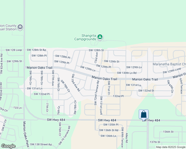 map of restaurants, bars, coffee shops, grocery stores, and more near 685 Marion Oaks Trail in Ocala