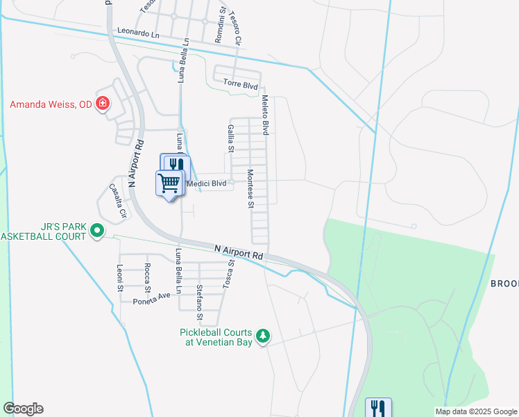 map of restaurants, bars, coffee shops, grocery stores, and more near 3325 Cerro Avenue in New Smyrna Beach