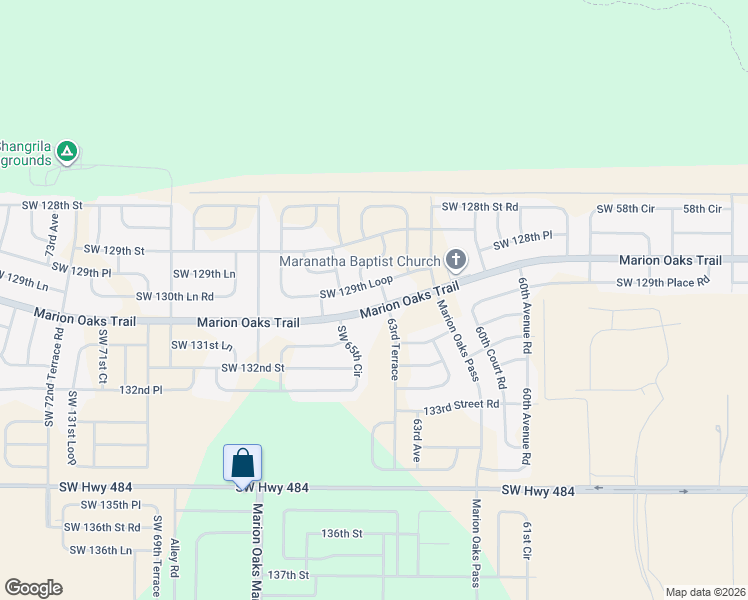 map of restaurants, bars, coffee shops, grocery stores, and more near 563 Marion Oaks Trail in Ocala