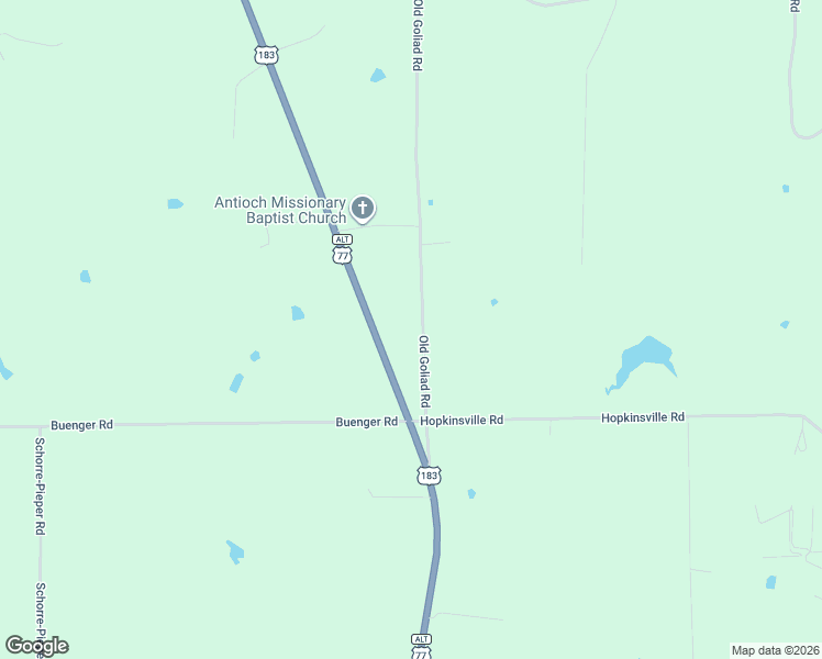 map of restaurants, bars, coffee shops, grocery stores, and more near 1932 Old Goliad Road in Cuero