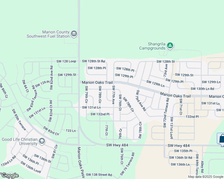 map of restaurants, bars, coffee shops, grocery stores, and more near 6992 Southwest 130th Lane in Ocala