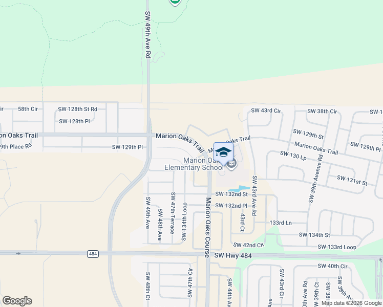 map of restaurants, bars, coffee shops, grocery stores, and more near 310 Marion Oaks Trail in Ocala