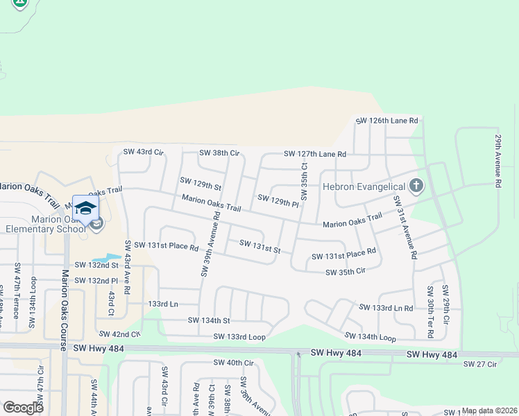 map of restaurants, bars, coffee shops, grocery stores, and more near 207 Marion Oaks Trail in Ocala