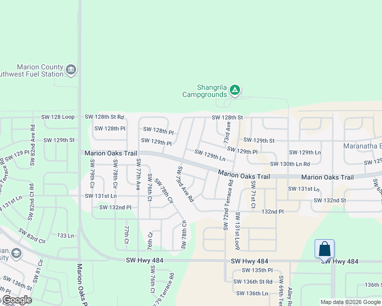map of restaurants, bars, coffee shops, grocery stores, and more near 7484 129th Lane in Ocala