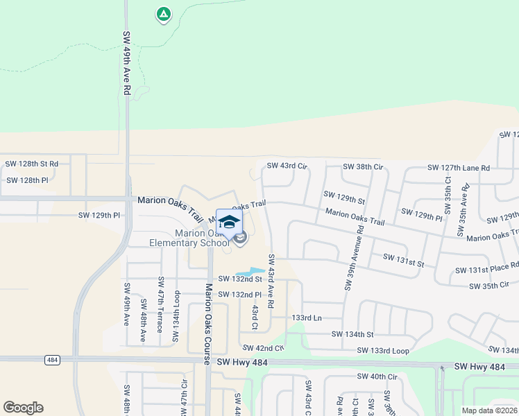 map of restaurants, bars, coffee shops, grocery stores, and more near 12940 Southwest 43rd Avenue Road in Ocala