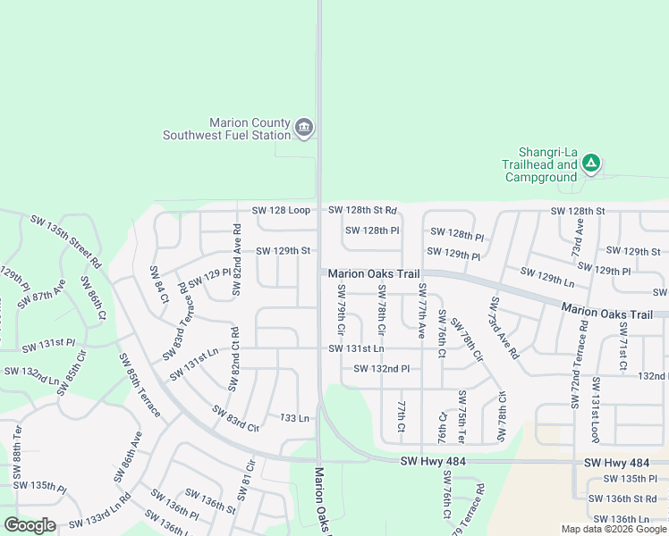 map of restaurants, bars, coffee shops, grocery stores, and more near 12983 Southwest 79th Circle in Ocala