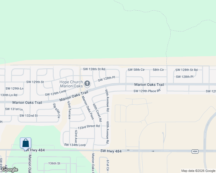 map of restaurants, bars, coffee shops, grocery stores, and more near 5999 Southwest 129th Place Road in Ocala