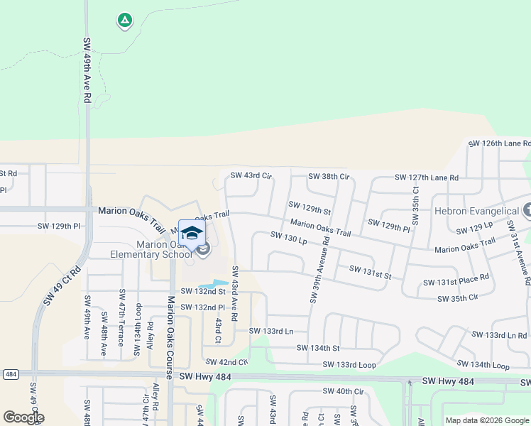 map of restaurants, bars, coffee shops, grocery stores, and more near 252 Marion Oaks Trail in Ocala
