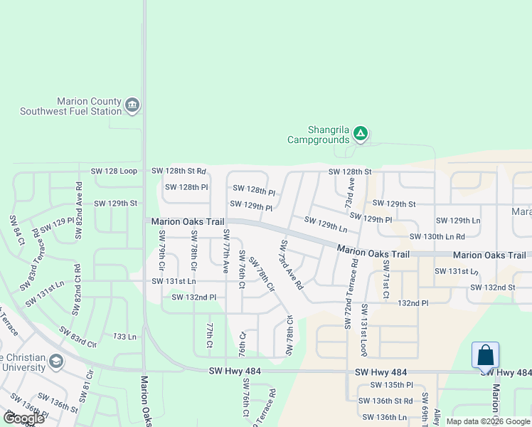 map of restaurants, bars, coffee shops, grocery stores, and more near 725 Marion Oaks Trail in Ocala