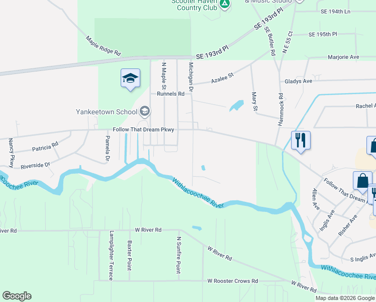 map of restaurants, bars, coffee shops, grocery stores, and more near 72 Elkins Road in Inglis