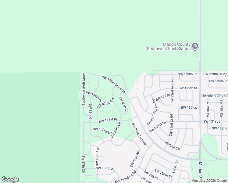 map of restaurants, bars, coffee shops, grocery stores, and more near 13020 Southwest 86th Court in Ocala