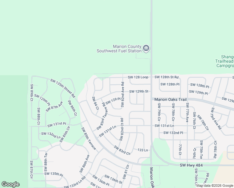 map of restaurants, bars, coffee shops, grocery stores, and more near 12877 Southwest 82nd Avenue Road in Ocala