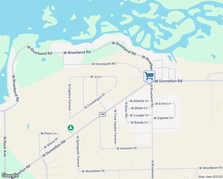map of restaurants, bars, coffee shops, grocery stores, and more near 5756 West Connetquot Place in Dunnellon