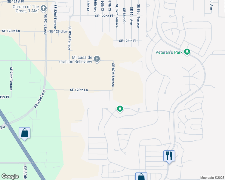 map of restaurants, bars, coffee shops, grocery stores, and more near 12858 Southeast 87th Terrace in Belleview