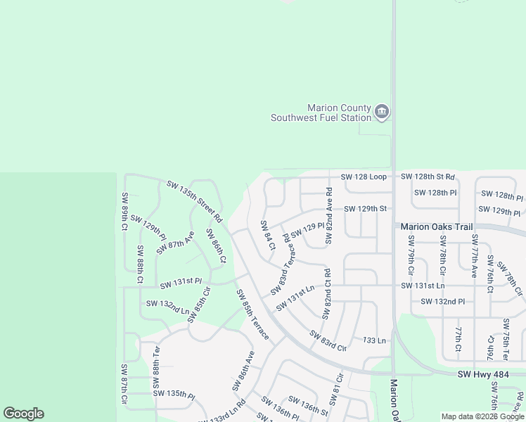 map of restaurants, bars, coffee shops, grocery stores, and more near 8336 Southwest 128 Loop in Ocala