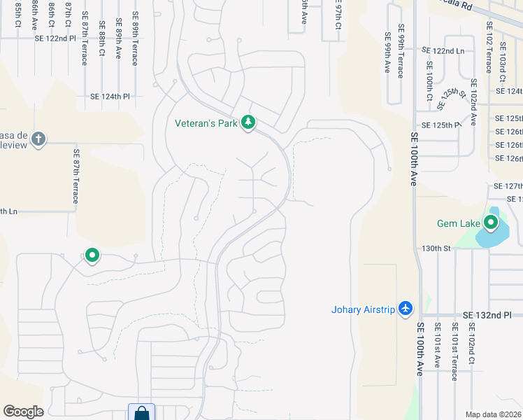 map of restaurants, bars, coffee shops, grocery stores, and more near 9279 Southeast 128th Place in Summerfield