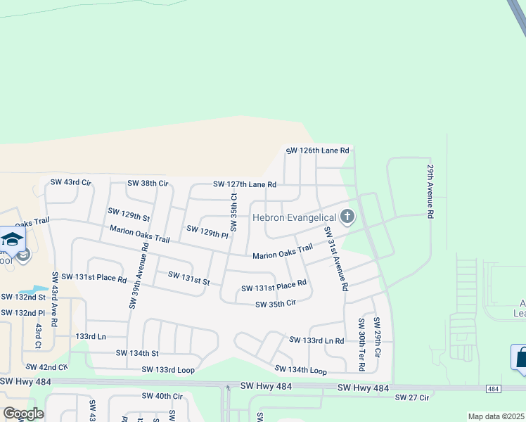 map of restaurants, bars, coffee shops, grocery stores, and more near 12854 Southwest 35th Avenue Road in Ocala