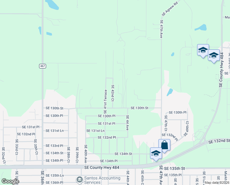 map of restaurants, bars, coffee shops, grocery stores, and more near 12935 Southeast 42nd Court in Belleview