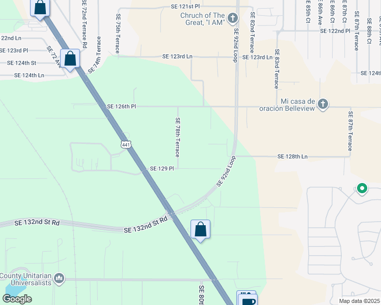 map of restaurants, bars, coffee shops, grocery stores, and more near 12845 Southeast 78th Terrace in Belleview