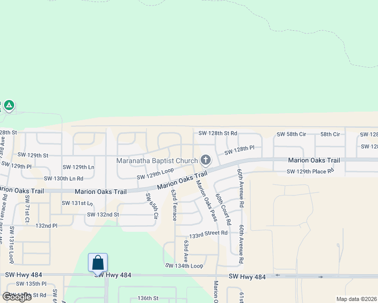 map of restaurants, bars, coffee shops, grocery stores, and more near 116 Marion Oaks Pass in Ocala
