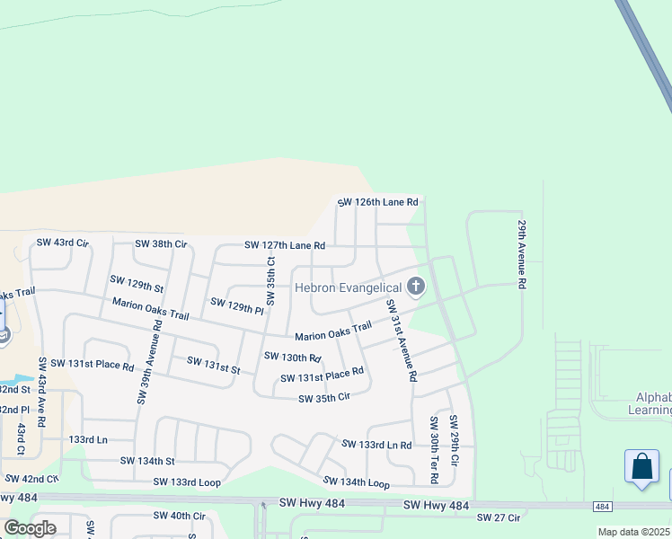 map of restaurants, bars, coffee shops, grocery stores, and more near 12817 Southwest 35th Avenue Road in Ocala